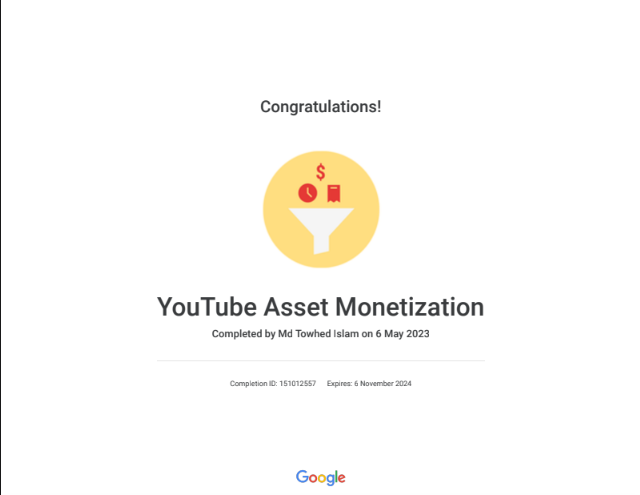 YouTube Monetization Expert Certificate